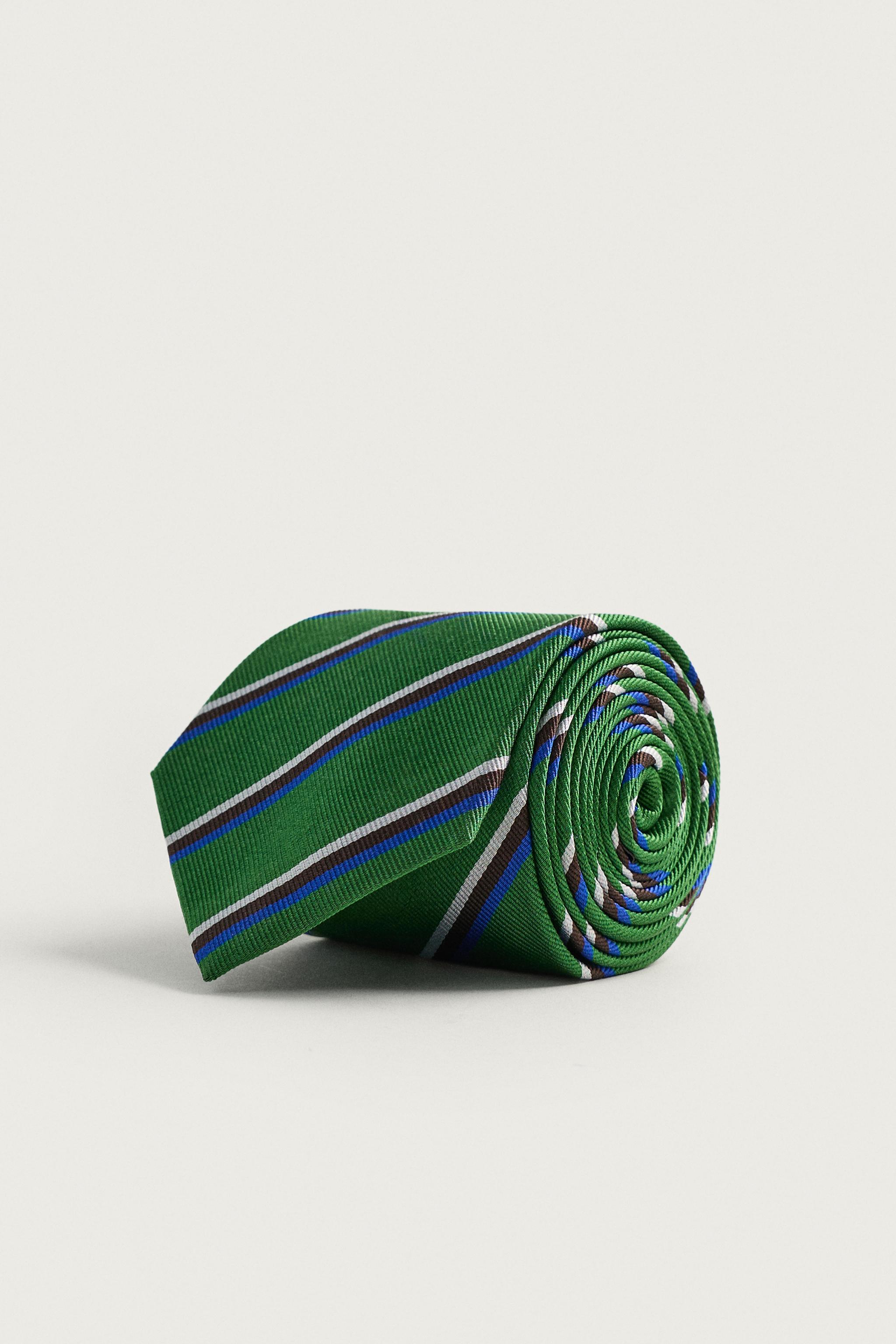 100% SILK STRIPED TIE